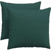 vidaXL Coussins de canapé 2 pcs Vert foncé 50 x 50 cm tissu