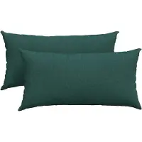 vidaXL Coussins de canapé 2 pcs Vert foncé 80 x 40 cm tissu