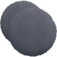 vidaXL Coussins de siège 2 pcs Gris foncé Ø 40 x 13 cm Velours