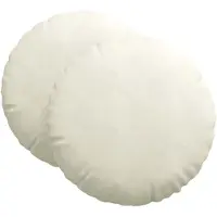 vidaXL Coussins de siège 2 pcs Crème Ø 40 x 13 cm Velours