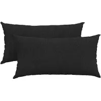 vidaXL Coussins de canapé 2 pcs Noir 80 x 40 cm tissu