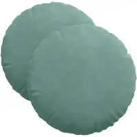 vidaXL Coussins de siège 2 pcs Vert Mer Ø 40 x 13 cm Velours