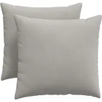 vidaXL Coussins de canapé 2 pcs Gris clair 50 x 50 cm tissu