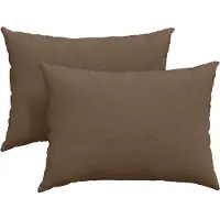 vidaXL Coussins de canapé 2 pcs Marron 70 x 50 cm tissu