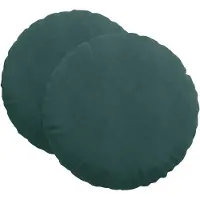 vidaXL Coussins de siège 2 pcs Vert foncé Ø 40 x 13 cm Velours