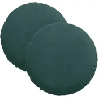 vidaXL Coussins de siège 2 pcs Vert foncé Ø 40 x 13 cm Velours