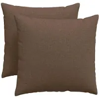 vidaXL Coussins de canapé 2 pcs Marron 50 x 50 cm tissu