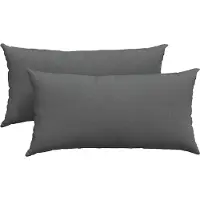 vidaXL Coussins de canapé 2 pcs Gris foncé 80 x 40 cm tissu