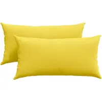 vidaXL Coussins de canapé 2 pcs Jaune clair 80 x 40 cm tissu