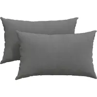 vidaXL Coussins de canapé 2 pcs Gris foncé 50 x 30 cm tissu