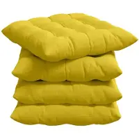 vidaXL Coussins de siège 2 pcs Jaune clair 40 x 40 x 6 cm tissu