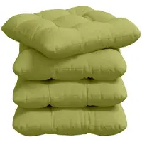vidaXL Coussins de siège 4 pcs Vert clair 40 x 40 x 12 cm tissu