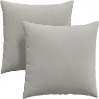 vidaXL Coussins de canapé 2 pcs Gris clair 80 x 80 cm tissu