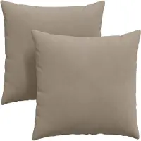 vidaXL Coussins de canapé 2 pcs Taupe 60 x 60 cm tissu
