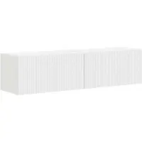 vidaXL Meuble TV mural 2 pcs Blanc 60 x 31 x 29,5 cm Bois composite