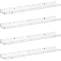 vidaXL Étagères Murales avec étagère 4 pcs Marbre blanc 60 x 9 x 3 cm