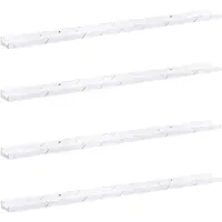 vidaXL Étagères Murales avec étagère 4 pcs Marbre blanc 115 x 9 x 3 cm