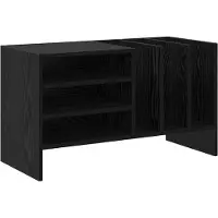 vidaXL Meuble à disques noir imitation chêne 78,5 x 35 x 45 cm