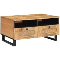 vidaXL Table basse en chêne Artisan 80 x 54 x 40 cm en bois massif de mangue