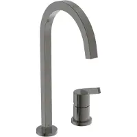 Ideal standard Robinet de cuisine deux trous, sortie haute pivotante 360°, cartouche longue durée