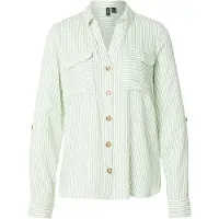 Vero Moda Chemisier 'VMBumpy' vert clair / blanc