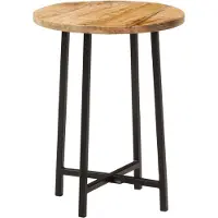 vidaXL Table basse 35x35x45 cm bois de manguier solide et fer