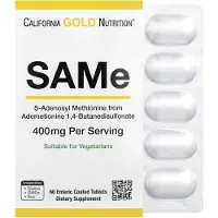 California Gold Nutrition , SAMe (Butanedisulfonate), 400 mg, 60 Comprimés Entérosolubles