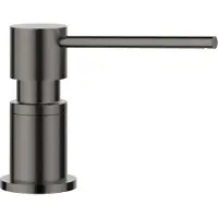 BLANCO LATO Distributeur de produit à vaisselle satin dark steel Compatible avec tous les robinets de