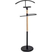 CALICOSY Porte-manteau sur pied | 47 x 29 x 112 cm | Noir, peint par poudrage