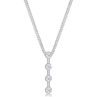 Elli Womens Necklace with Pendant 925 Sterling Silver Diamond, (Argent sterling 925, 45 cm)