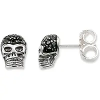 Thomas Sabo Clou d'oreille tête de mort, (Argent 925)