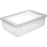 Keeeper Boîte de rangement BASIXX 39x26x h10 cm 8 litres PP avec couvercle Transparent