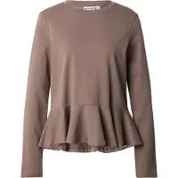 Pieces T-shirt 'PCDANILLA PEPLUM' marron