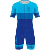 Otso Aoki Short Sleeve Trisuit Bleu L Femme