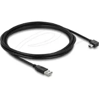 DeLOCK Câble USB 2.0 type A vers mini-B, coudé à droite, 2 m, noir