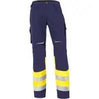 Kübler Pantalon REFLECTIQ classe 1 jaune-vert/bleu foncé Forme 2208 Taille 90 (90)