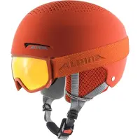 Alpina Casque de Ski Alpina Kids Zupo Set +Scarabeo Jr Pumpkin Orange Matt-48 - 52 cm