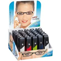 Wedo Lunettes de lecture, avec branches à ressort, présentoir de 30, assorties (+0.75, +2.75, +3.25)