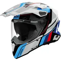 Airoh Commander 2 Skip Casque Adventure Blanc/Bleu/Rouge M unisex