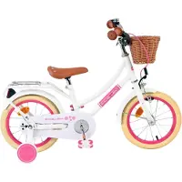 Volare : Vélo pour enfants, modèle "Excellent", pour filles, 14 pouces, couleur blanche