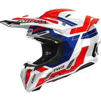 Airoh Twist 3 Dynasty Casque De Cross Blanc/Bleu/Rouge L unisex