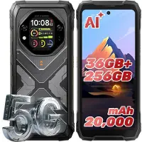 Oscal TANK 1 5G Téléphone Portable Incassable 20000mAh Smartphone Android 15, 6.78" 2.4K 36Go+256Go 64MP NFC Dual SIM GPS - Noir