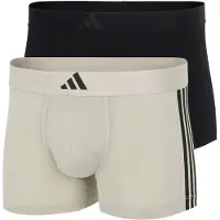 Adidas Underwear Low Rise 3 Stripes Active Flex Cotton Boxers 2 Units Noir XL Homme