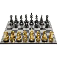 Jeu D'échecs Noir Vs Doré 60x60cm Kare Design