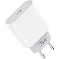 E.F.Connection Chargeur Rapide USB-C 35W GaN pour iPhone 17 Pro Max iPhone 17 16 15 iPhone Air - Blanc