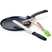 Fackelmann Set chandeleur crêpière 26 cm et 3 ustensiles Brandao