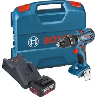 Bosch Perceuse-visseuse à percussion sans fil GSB 18V-28 Professional 18 V 63 Nm + 1 batterie 4,0 Ah + chargeur + mallette L-Case