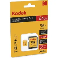 Kodak mSD 64GB U1 V10 w/adapter