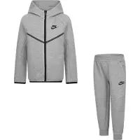 Nike Tech Fleece Long Sleeve Set Gris 3-4 Years Enfants