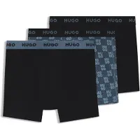 HUGO Design 10267989 01 Boxers 3 Units Bleu,Noir XS Homme